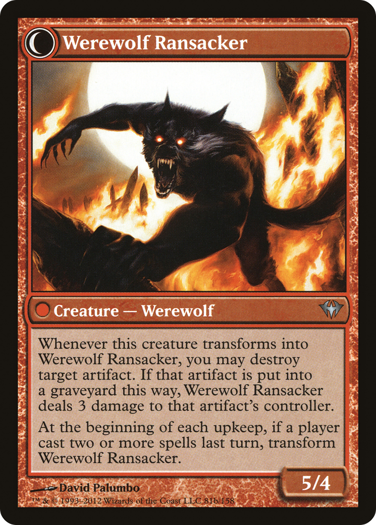 Afflicted Deserter // Werewolf Ransacker (DKA-081) - uncommon: (Double Faced Transform) - Foil