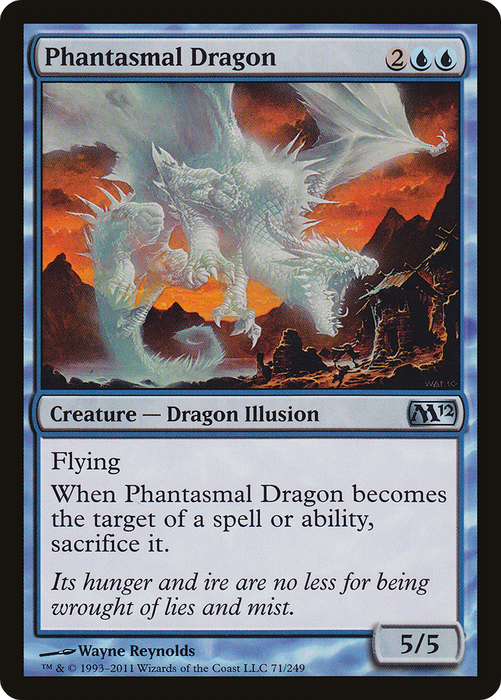 Phantasmal Dragon (M12-071) - uncommon - Foil