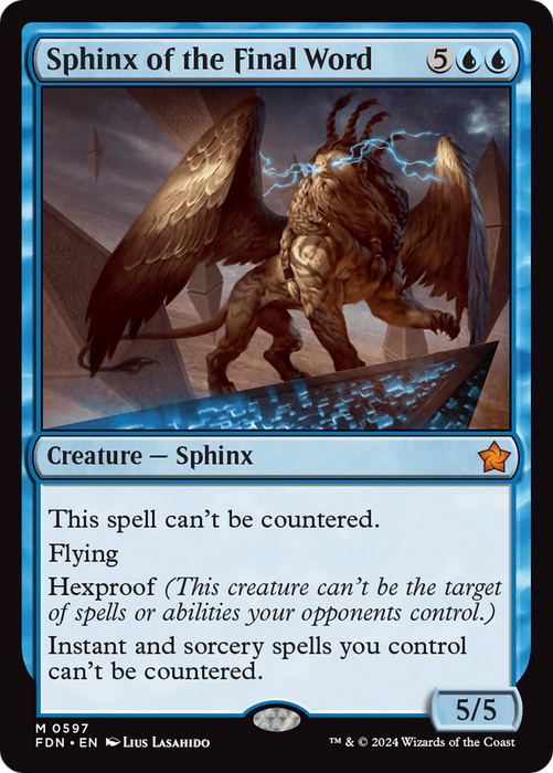 Sphinx of the Final Word (FDN-597) - mythic