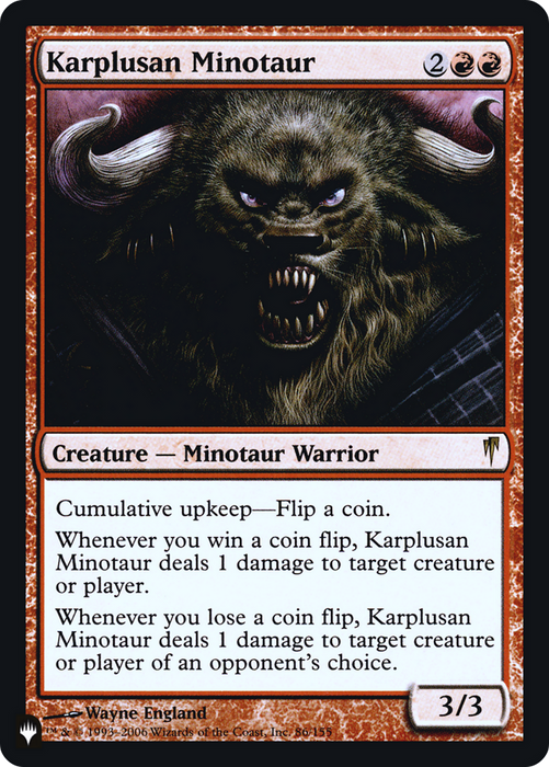 Karplusan Minotaur (LIST-CSP-86) - rare - Foil