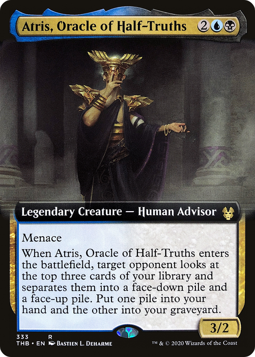 Atris, Oracle of Half-Truths (THB-333) - rare: (Extended Art) - Foil