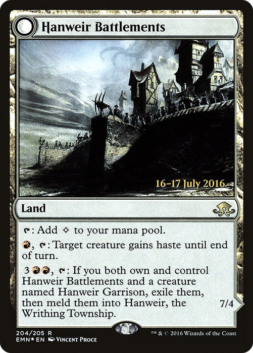 Hanweir Battlements (PRE-204S) - rare: (mooneldrazidfc) - Foil