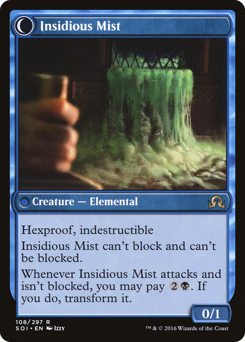 Elusive Tormentor // Insidious Mist (SOI-108) - rare: (Double Faced Transform) - Foil