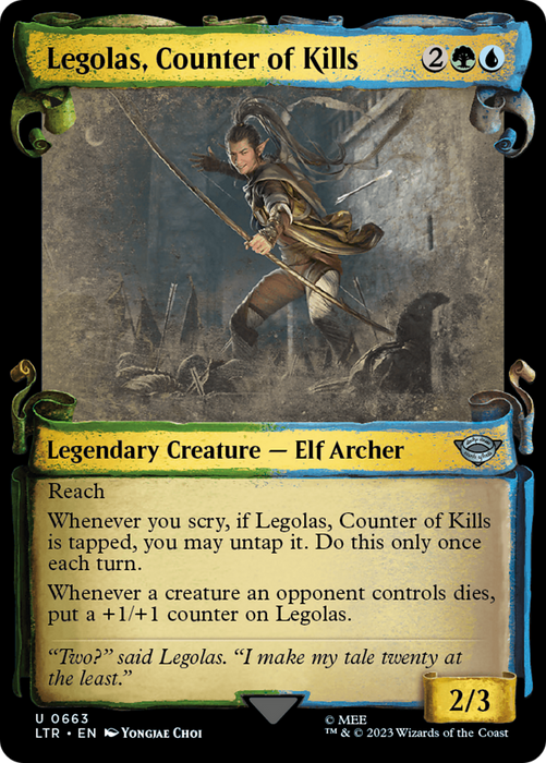 Legolas, Counter of Kills (LTR-663) - uncommon: (Showcase) - Foil