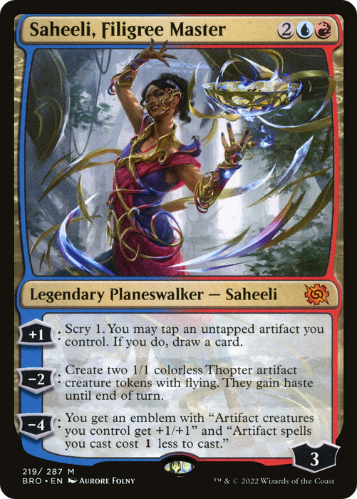 Saheeli, Filigree Master (BRO-219) - mythic