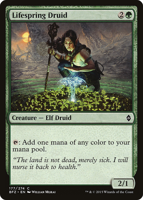 Lifespring Druid (BFZ-177) - common - Foil