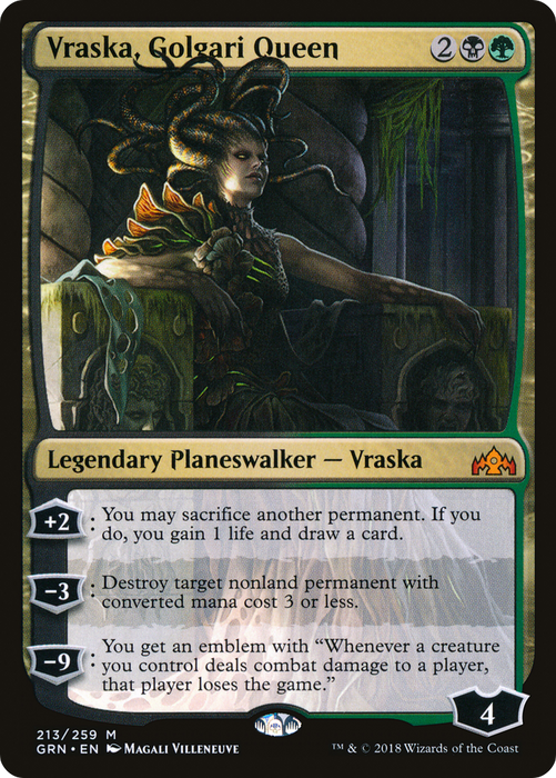 Vraska, Golgari Queen (GRN-213) - mythic