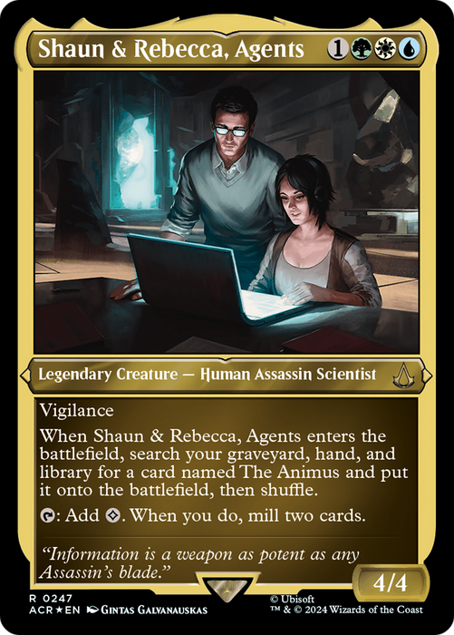 Shaun & Rebecca, Agents (ACR-247) - rare - Etched Foil