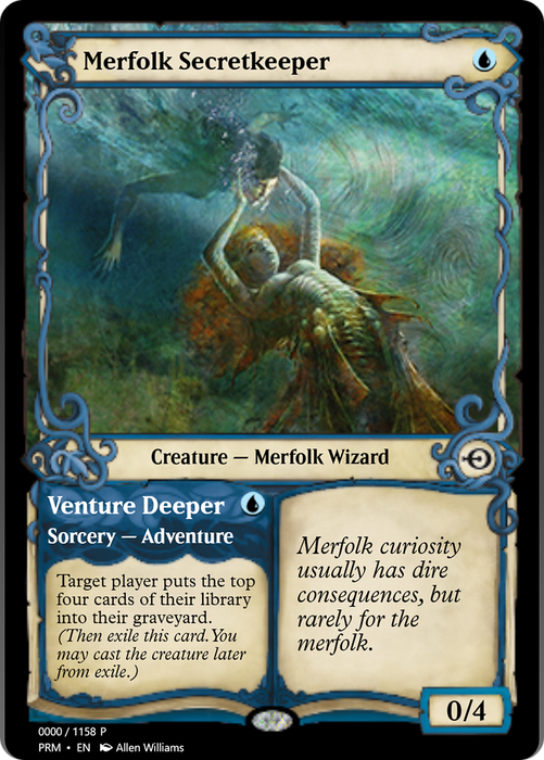Merfolk Secretkeeper // Venture Deeper (PRM-78822) - common