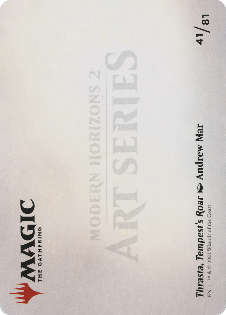 Thrasta, Tempest's Roar // Thrasta, Tempest's Roar (AMH2-041) - common (Borderless) - Foil