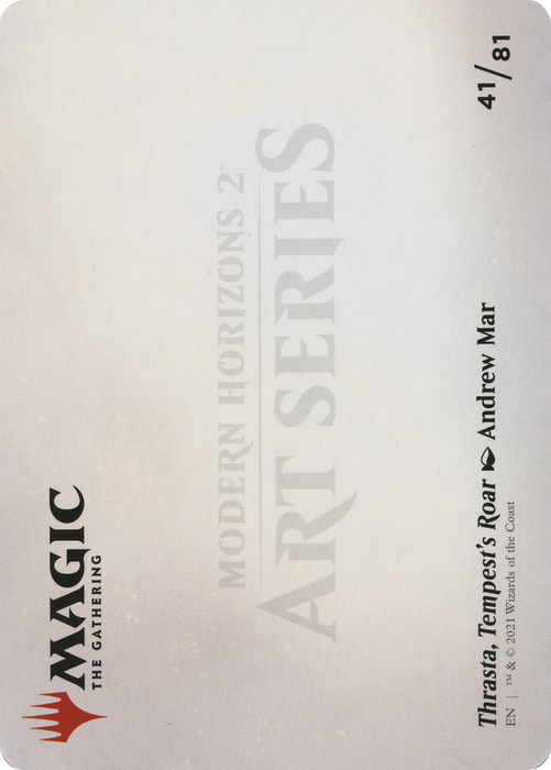 Thrasta, Tempest's Roar // Thrasta, Tempest's Roar (AMH2-041) - common (Borderless) - Foil