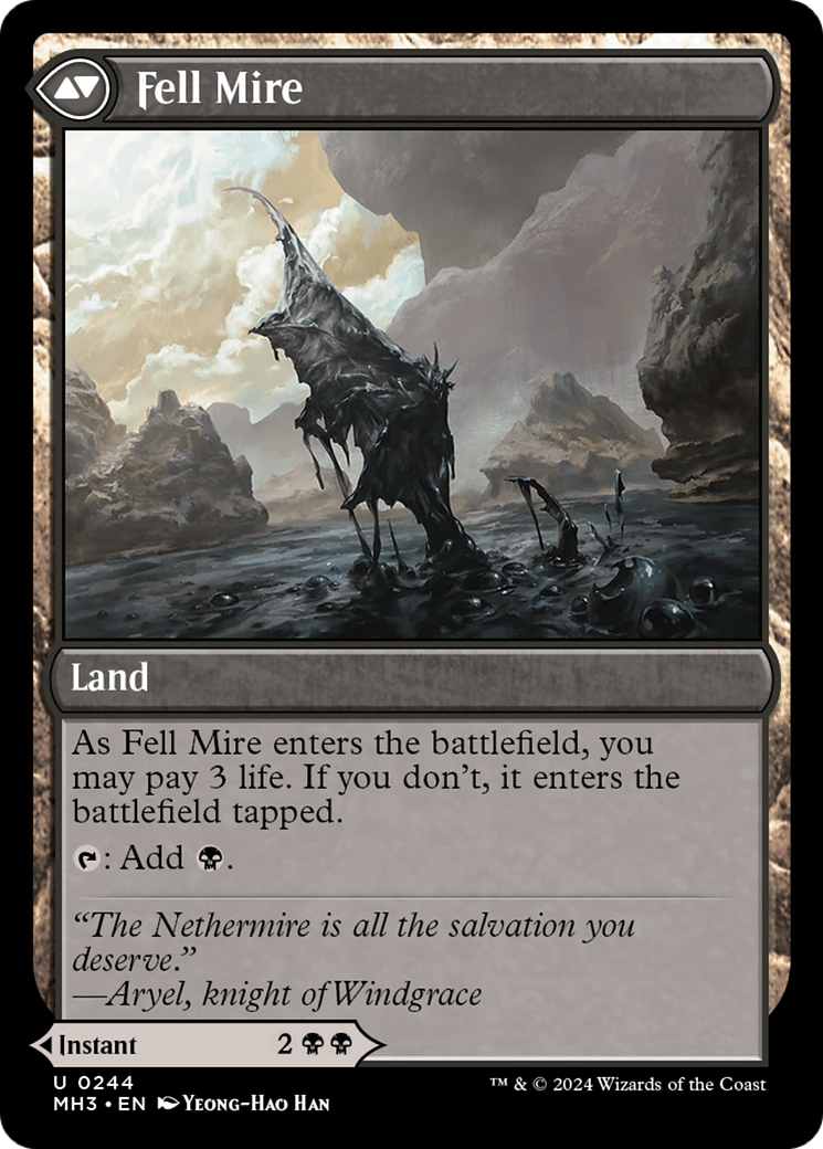 Fell the Profane // Fell Mire (MH3-244) - uncommon - Foil