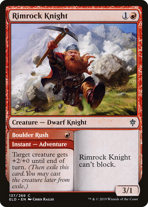 Rimrock Knight // Boulder Rush (ELD-137) - common - Foil