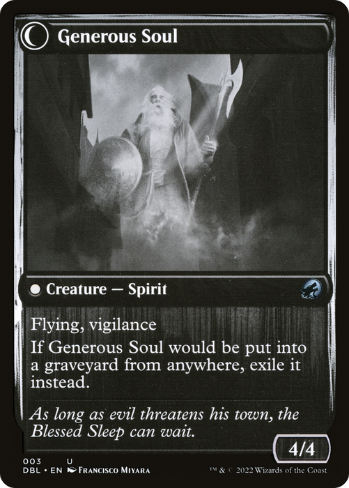 Beloved Beggar // Generous Soul (DBL-003) - uncommon: (Double Faced Transform) - Foil