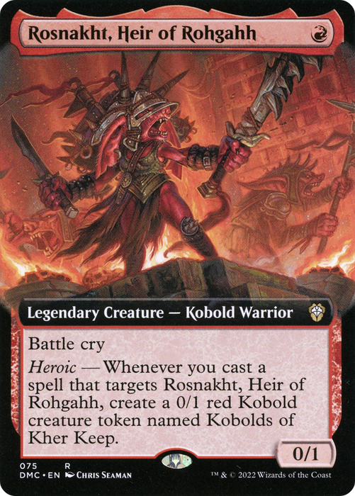 Rosnakht, Heir of Rohgahh (DMC-075) - rare: (Extended Art) - Foil