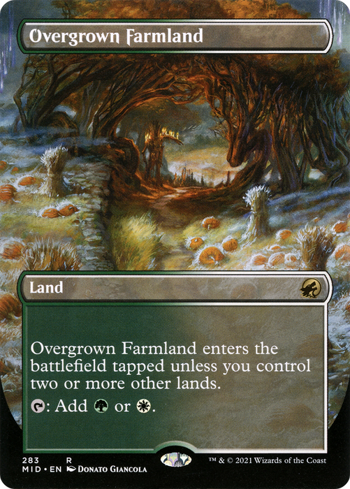Overgrown Farmland (MID-283) - rare (Borderless) - Foil