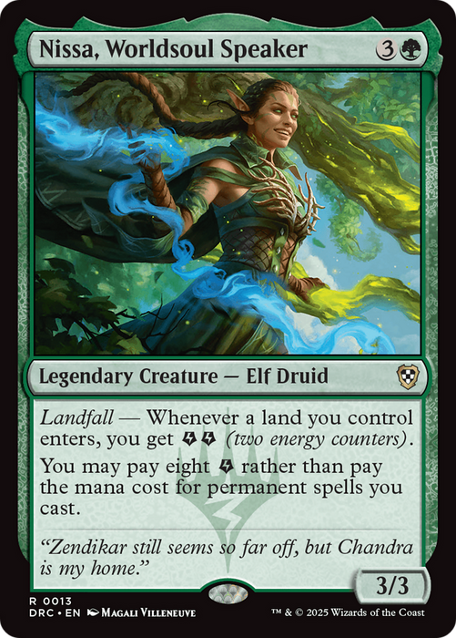 Nissa, Worldsoul Speaker (DRC-013) - rare - Foil