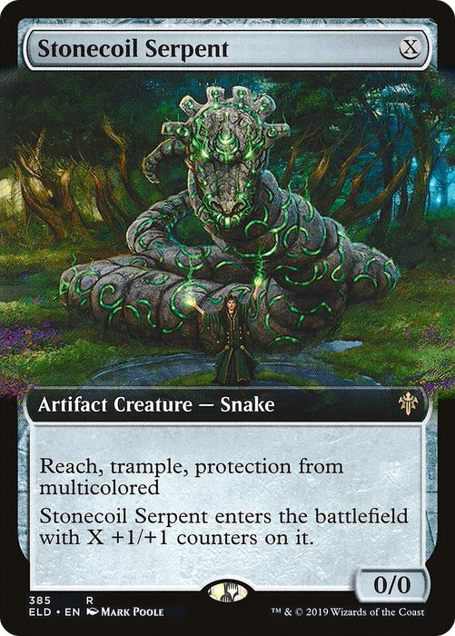 Stonecoil Serpent (ELD-385) - rare: (Extended Art) - Foil