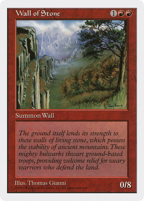 Wall of Stone (5ED-274) - uncommon
