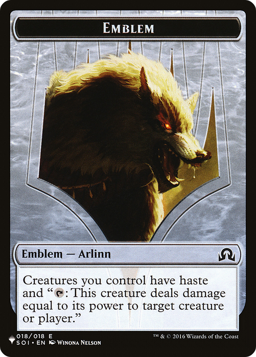 Arlinn, Embraced by the Moon Emblem (PLST-TSOI-18) - common