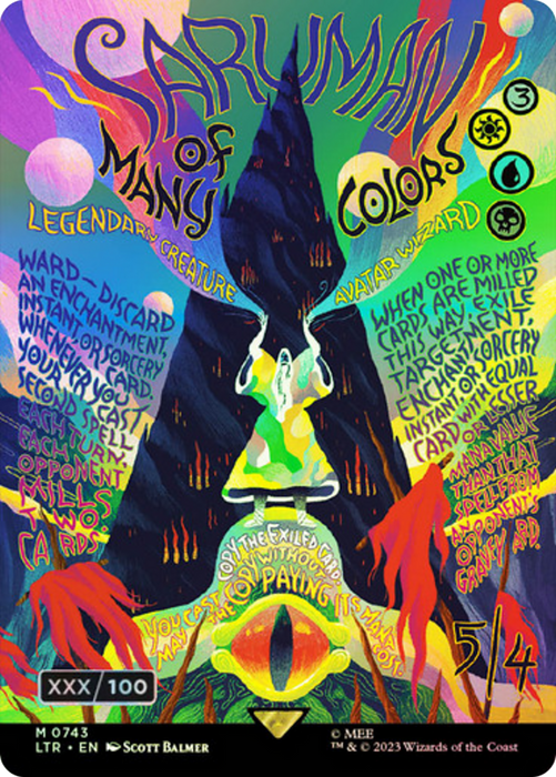 Saruman of Many Colors (LTR-743Z) - mythic (Borderless) - Foil