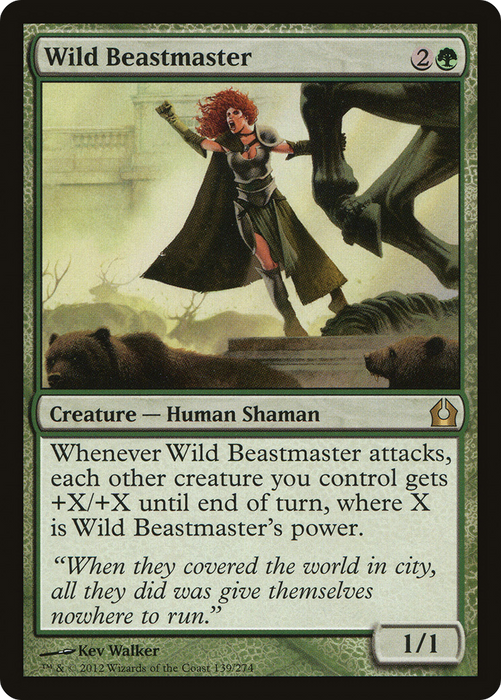Wild Beastmaster (RTR-139) - rare - Foil