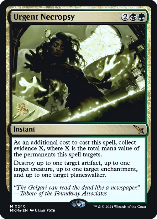 Urgent Necropsy (PRE-240S) - mythic - Foil