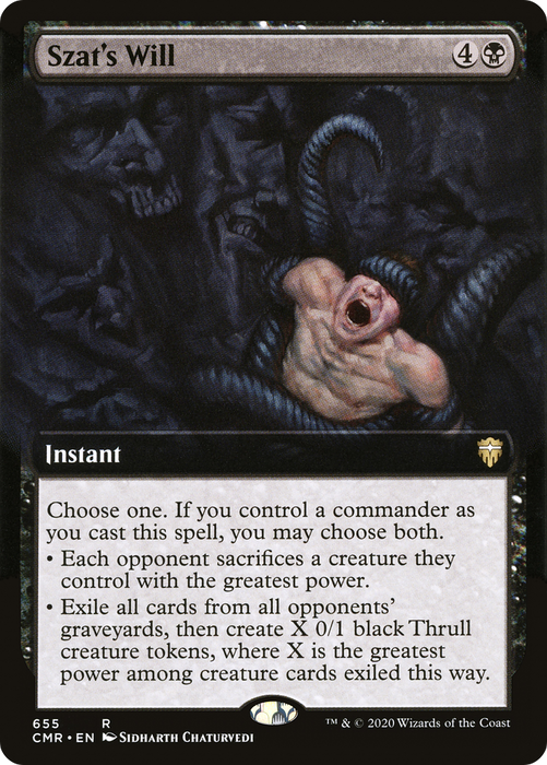 Szat's Will (CMR-655) - rare: (Extended Art) - Foil