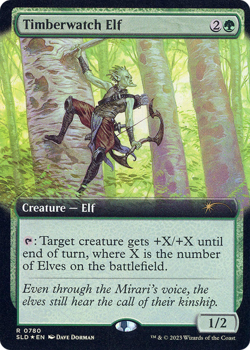 Timberwatch Elf (SLD-780) - rare: (Extended Art) - Foil