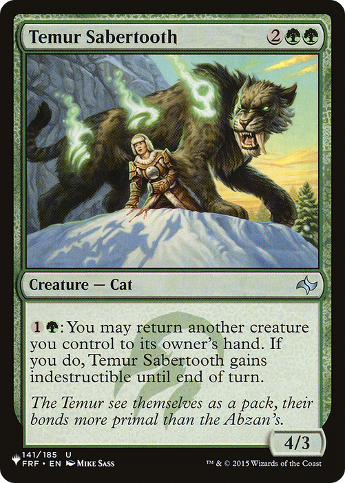 Temur Sabertooth (LIST-FRF-141) - uncommon