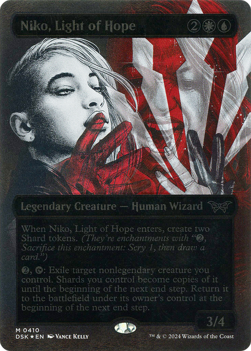 Niko, Light of Hope (DSK-410) - mythic: (Showcase) (Borderless) - Foil