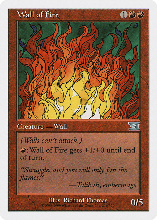 Wall of Fire (6ED-216) - uncommon