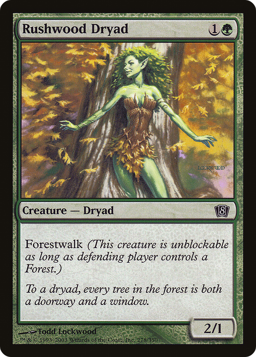 Rushwood Dryad (8ED-278★) - common - Foil