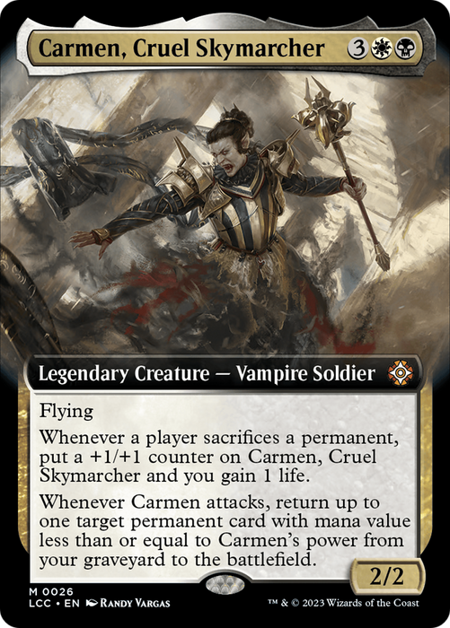 Carmen, Cruel Skymarcher (LCC-026) - mythic: (Extended Art) - Foil