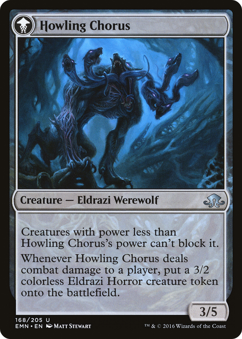Shrill Howler // Howling Chorus (EMN-168) - uncommon: (mooneldrazidfc) - Foil