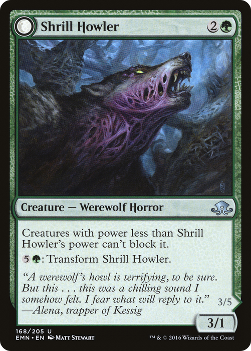 Shrill Howler // Howling Chorus (EMN-168) - uncommon: (mooneldrazidfc) - Foil