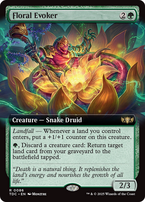 Floral Evoker (TDC-086) - rare: (Extended Art)