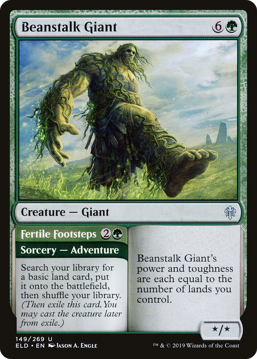 Beanstalk Giant // Fertile Footsteps (ELD-149) - uncommon - Foil