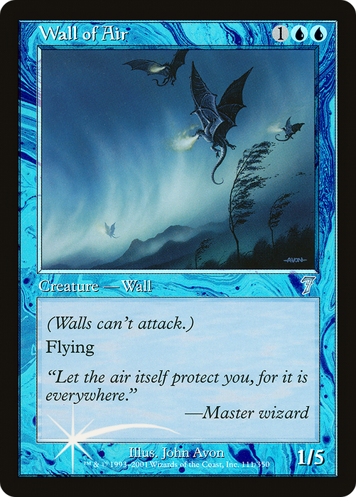 Wall of Air (7ED-111★) - uncommon - Foil
