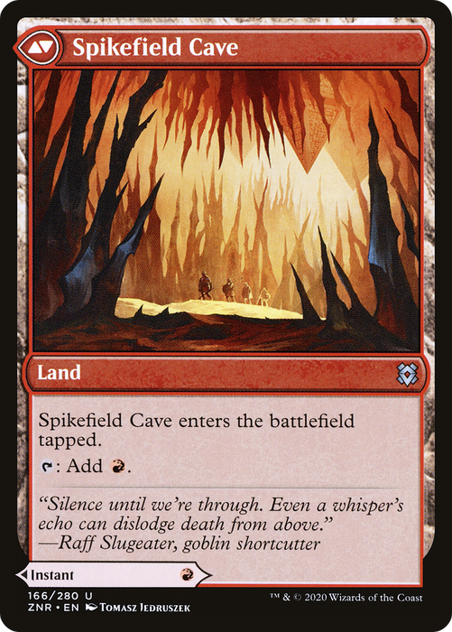 Spikefield Hazard // Spikefield Cave (ZNR-166) - uncommon