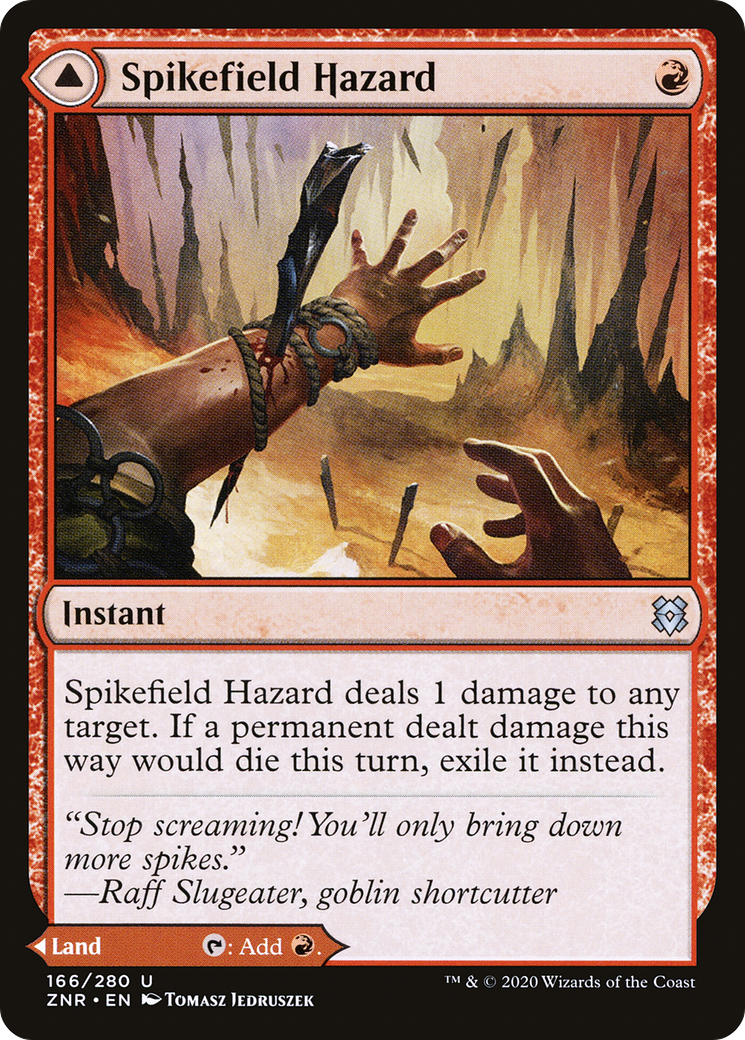 Spikefield Hazard // Spikefield Cave (ZNR-166) - uncommon