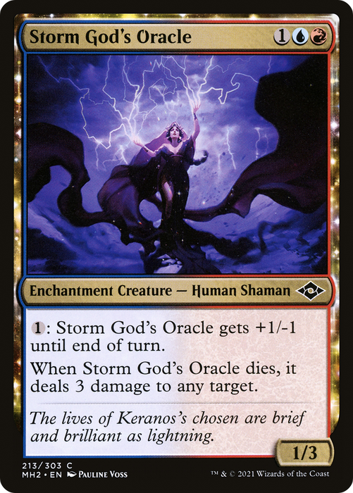 Storm God's Oracle (MH2-213) - common: (enchantment) - Foil