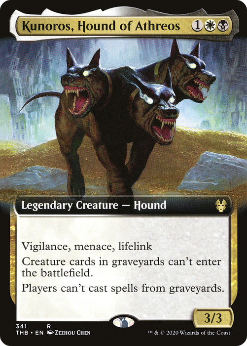 Kunoros, Hound of Athreos (THB-341) - rare: (Extended Art)