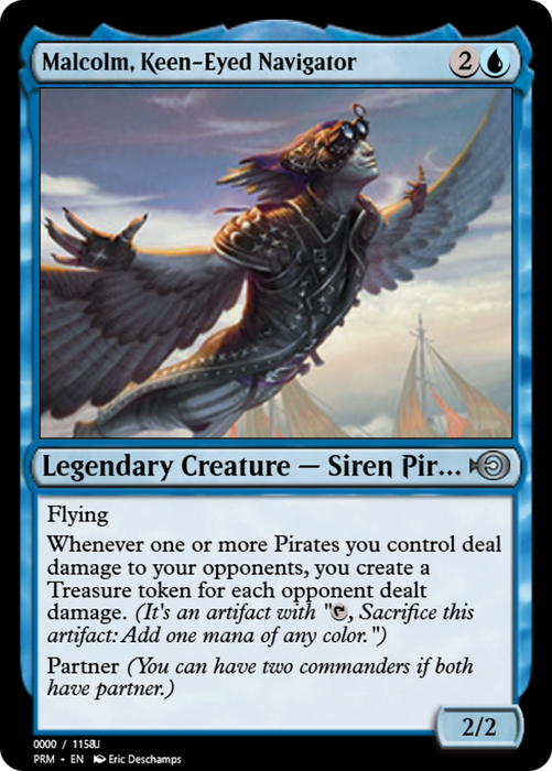 Malcolm, Keen-Eyed Navigator (PRM-86266) - uncommon - Foil