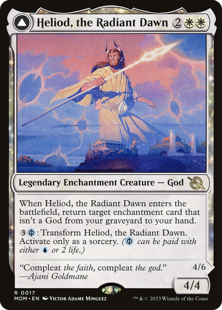 Heliod, the Radiant Dawn // Heliod, the Warped Eclipse (MOM-017) - rare: (enchantment) - Foil