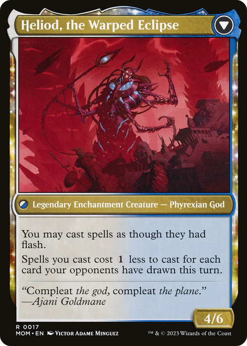 Heliod, the Radiant Dawn // Heliod, the Warped Eclipse (MOM-017) - rare: (enchantment) - Foil