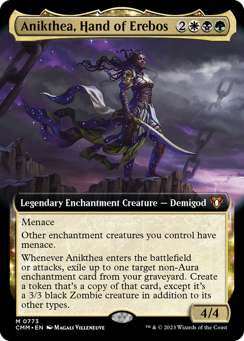 Anikthea, Hand of Erebos (CMM-773) - mythic: (Extended Art, enchantment)
