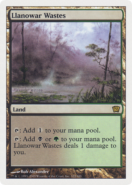 Llanowar Wastes (9ED-322) - rare