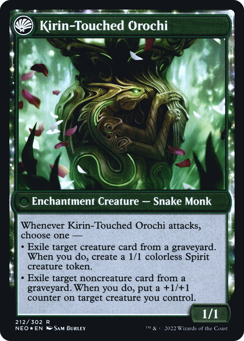 Teachings of the Kirin // Kirin-Touched Orochi (PRE-212S) - rare: (fandfc, enchantment) - Foil