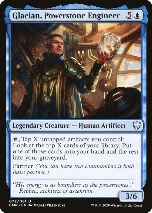 Glacian, Powerstone Engineer (CMR-072) - uncommon - Foil